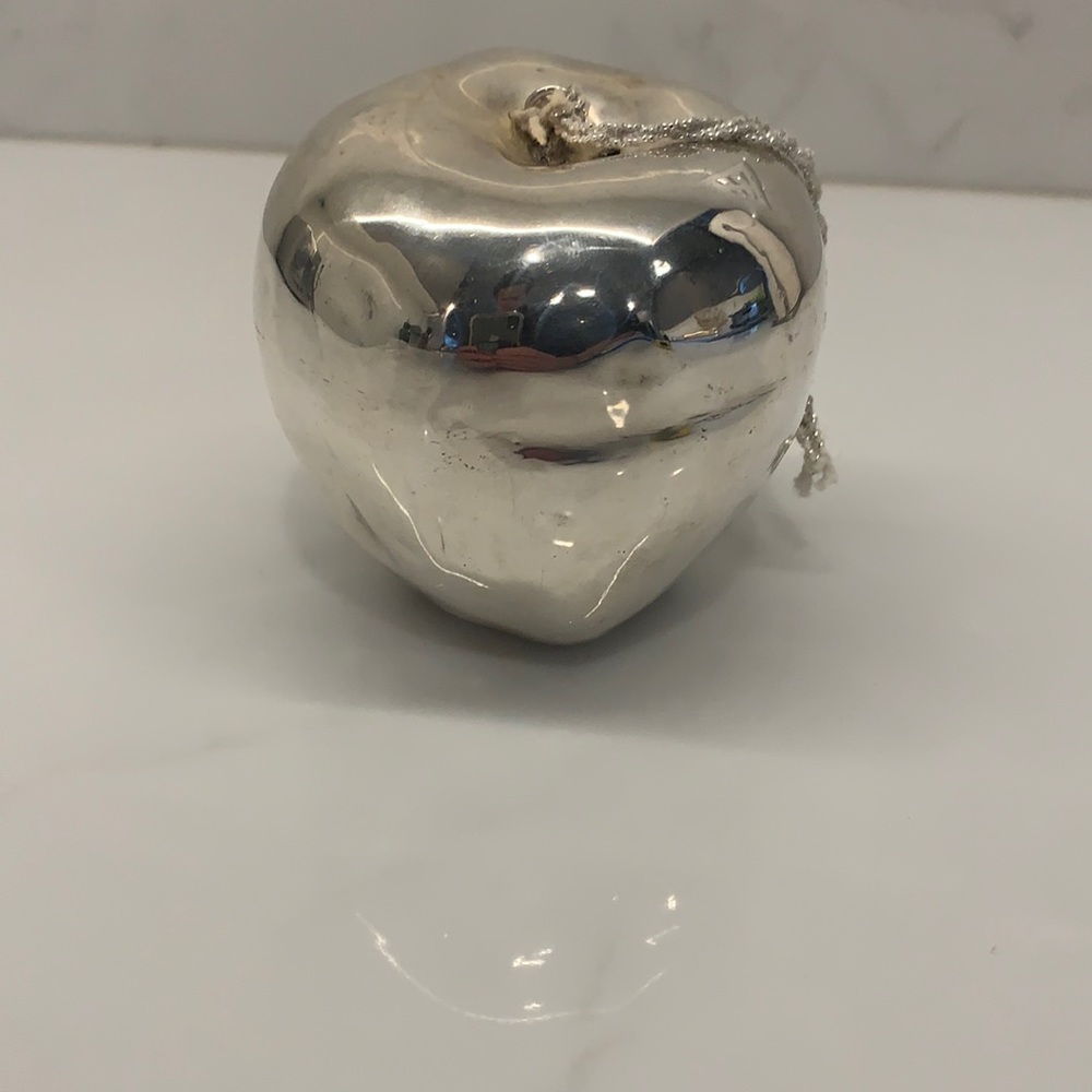 Silver Apple Ornament